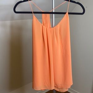 Orange with Golden beads on back Spaghetti Strap Top!